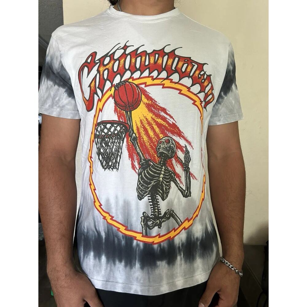 Chinatown Market Men’s 2XL Skelly World Tour Tie-Die TShirt Streetwear Oversized